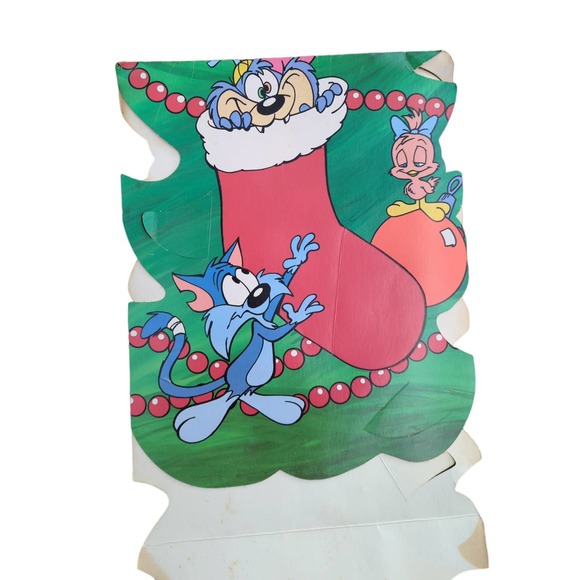 Vtg 1990 Tiny Toon 4 Ft Vertical Dimensional Christmas Decoration by Warner Bros - Picture 6 of 9